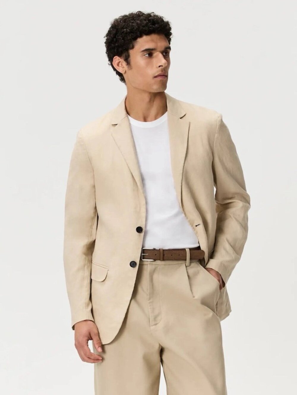 Quince Men's 100% European Linen Blazer Driftwood Small